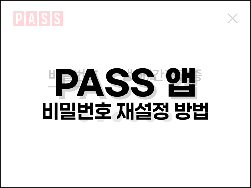 PASS 앱 비밀번호 재설정 방법